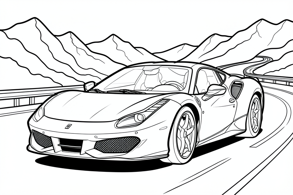 Coloriage ferrari 