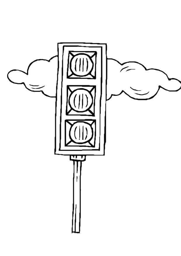 feu de signalation Coloriage feu de signalation