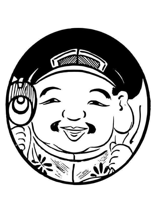 figure asiatique Coloriage figure asiatique