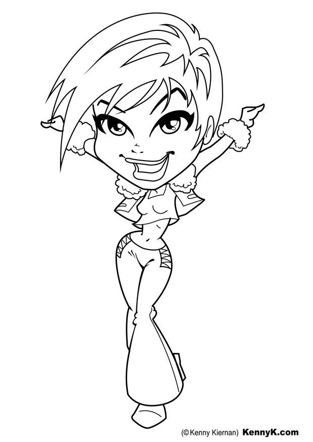 fille Coloriage fille
