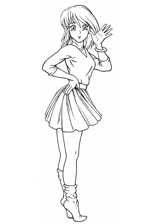 fille Coloriage fille