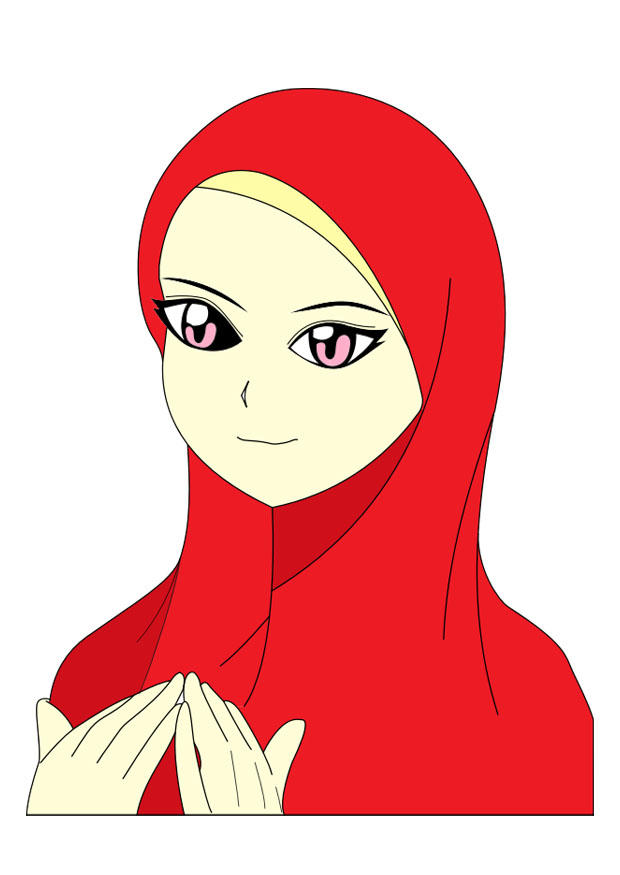 fille avec foulard Image fille avec foulard