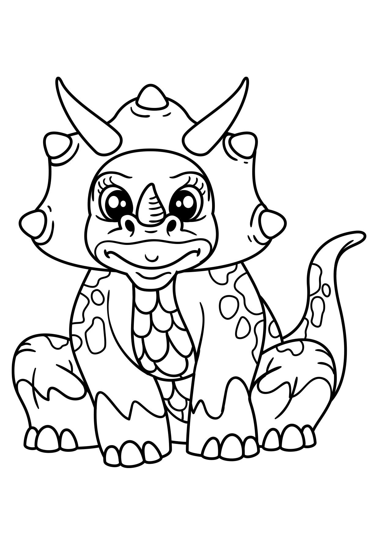 fille de dinosaure Coloriage fille de dinosaure
