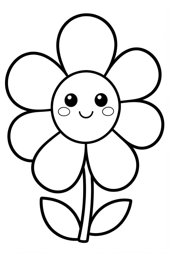 fleur joyeuse Coloriage fleur joyeuse