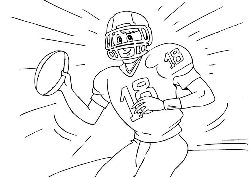 football amA©ricain Coloriage football amA©ricain
