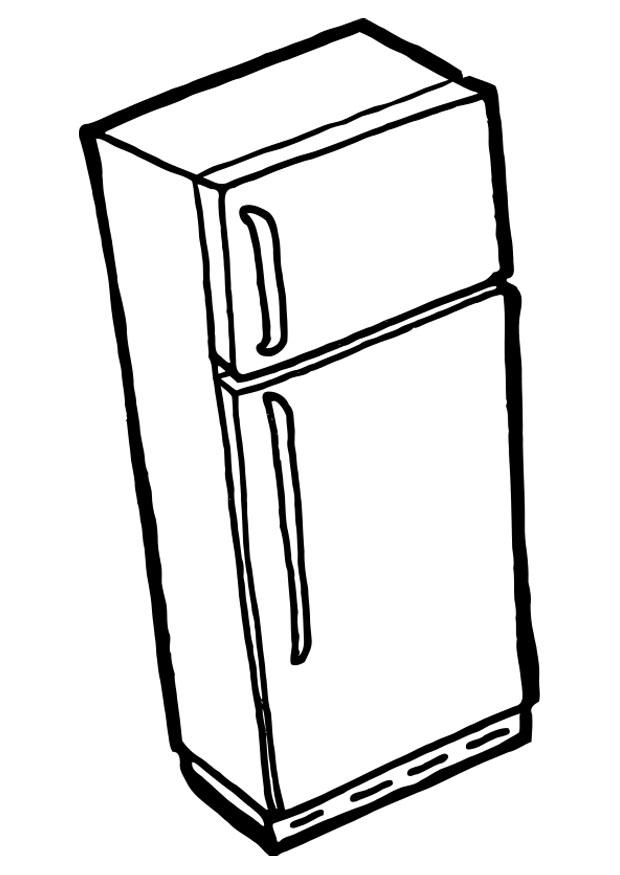 frigidaire avec rA©frigA©rateur Coloriage frigidaire avec rA©frigA©rateur