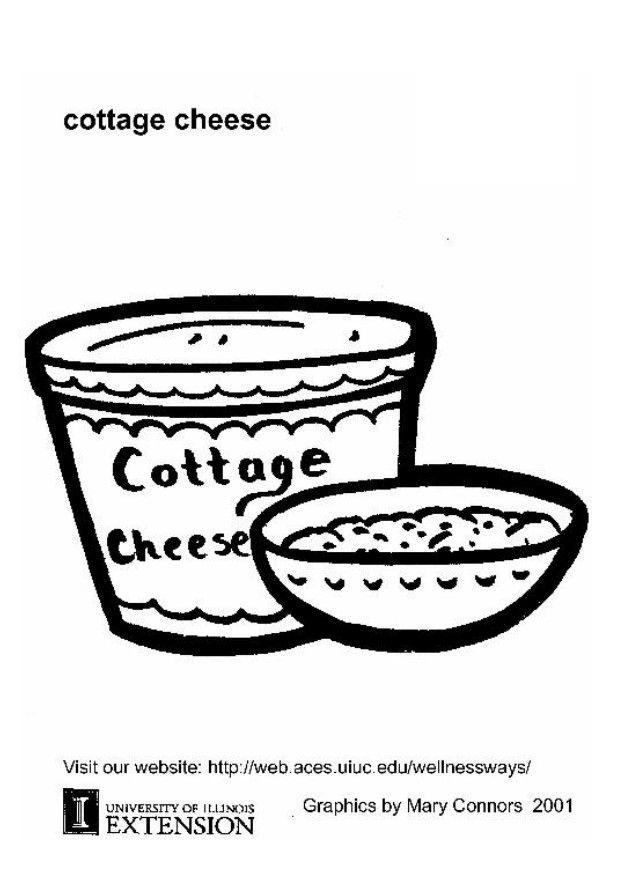 fromage blanc Coloriage fromage blanc