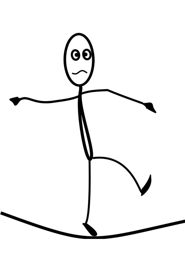 funambule Coloriage funambule
