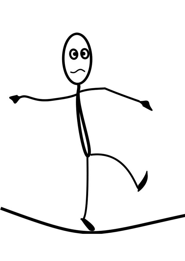 funambule Coloriage funambule
