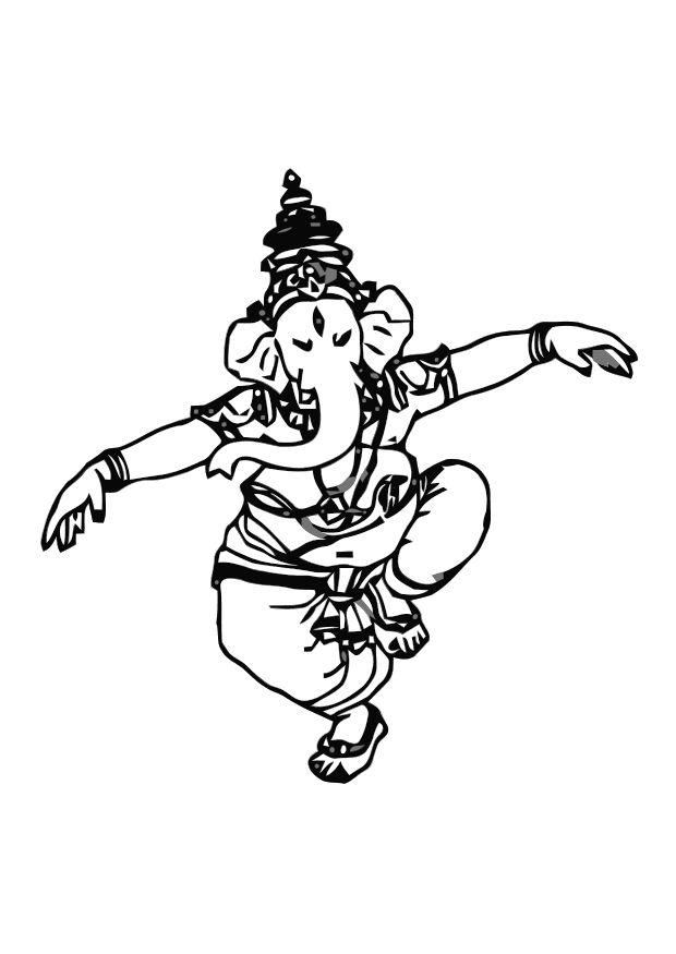 ganesha Coloriage ganesha