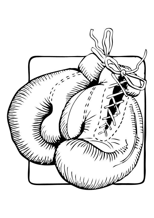 gants de boxe Coloriage gants de boxe