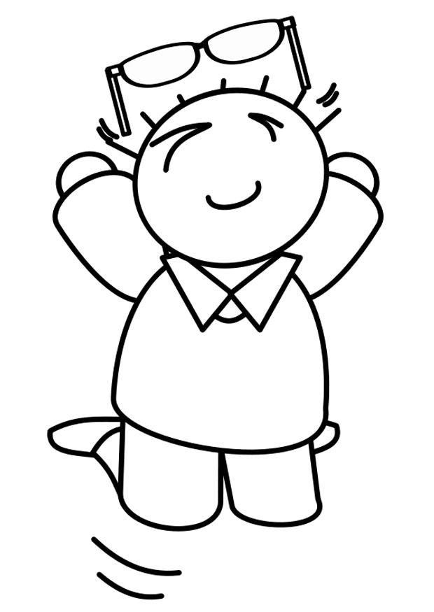garA§on avec lunettes Coloriage garA§on avec lunettes