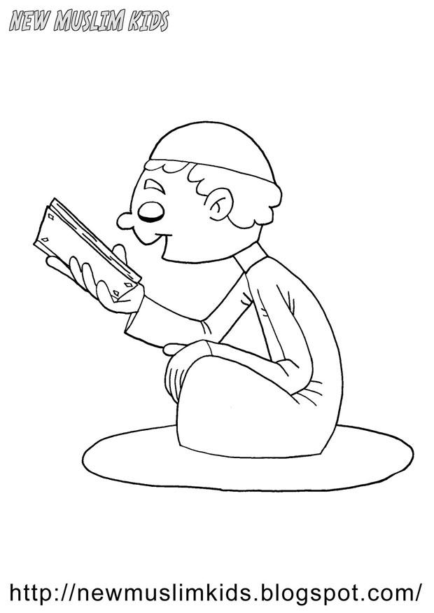 garA§on musulman Coloriage garA§on musulman
