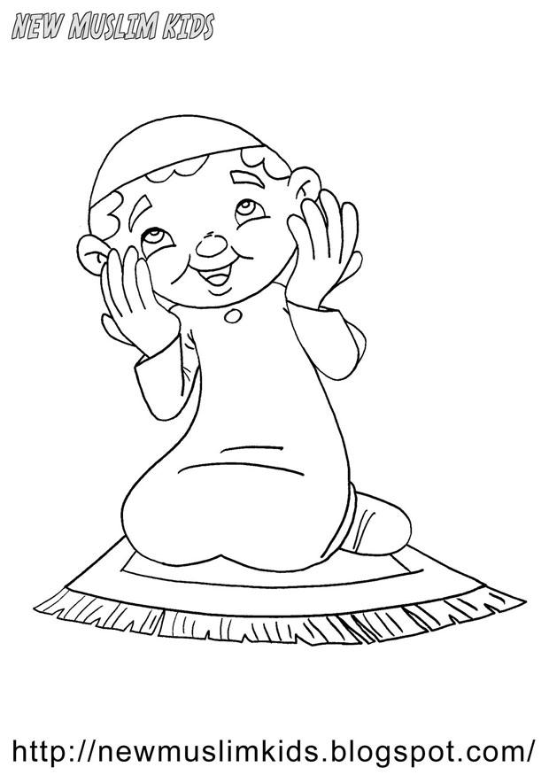 garA§on musulman Coloriage garA§on musulman