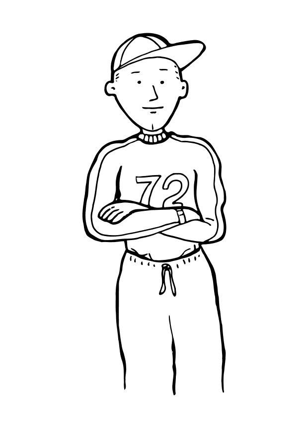 garA§on sportif Coloriage garA§on sportif
