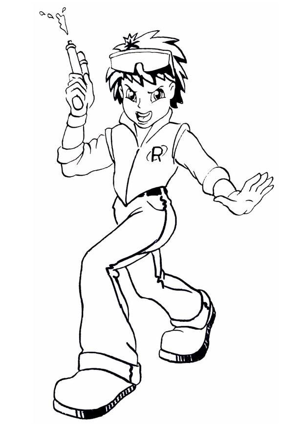 garA§ons avec un pistolet A eau Coloriage garA§ons avec un pistolet A eau
