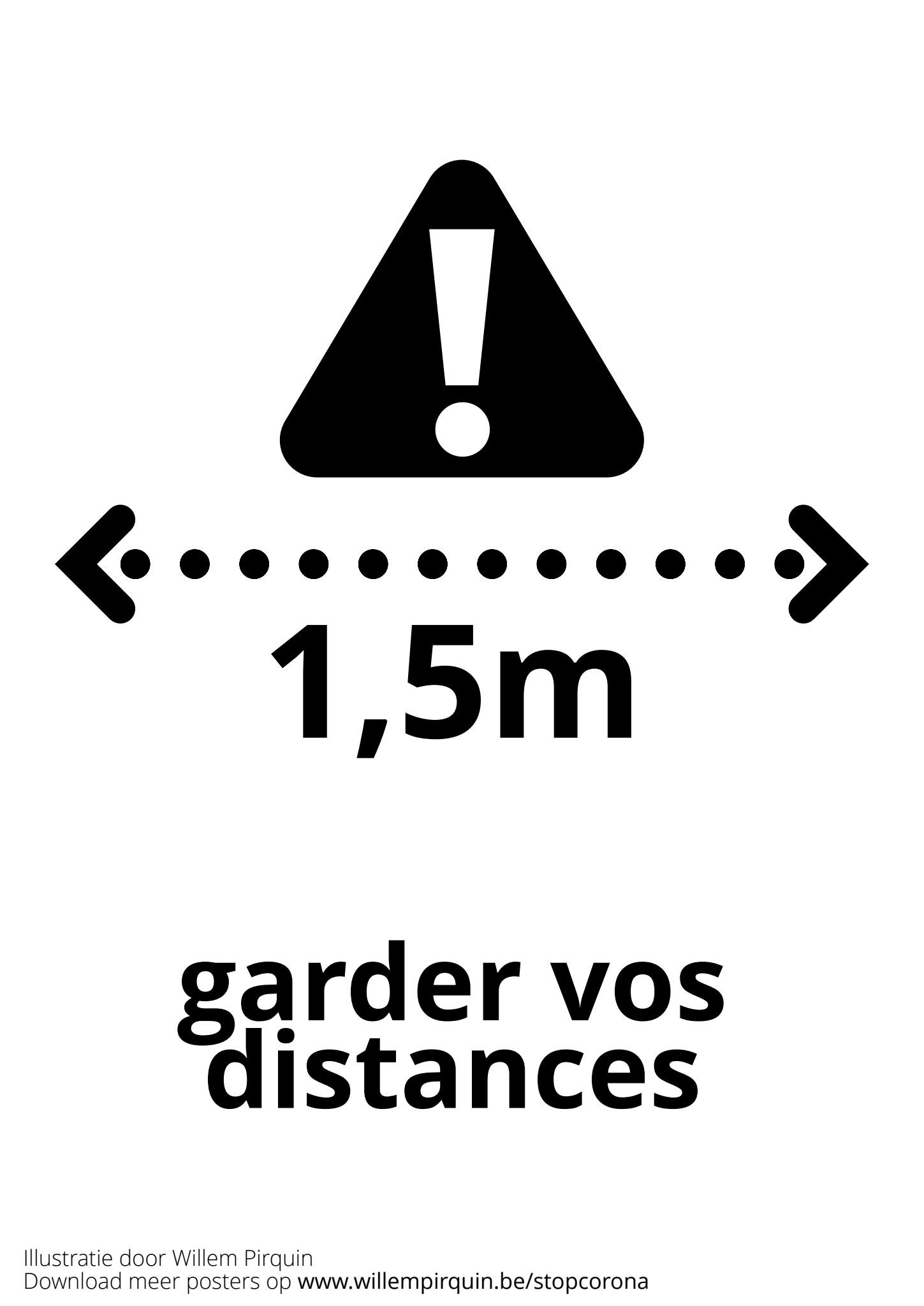 garde tes distances Coloriage garde tes distances