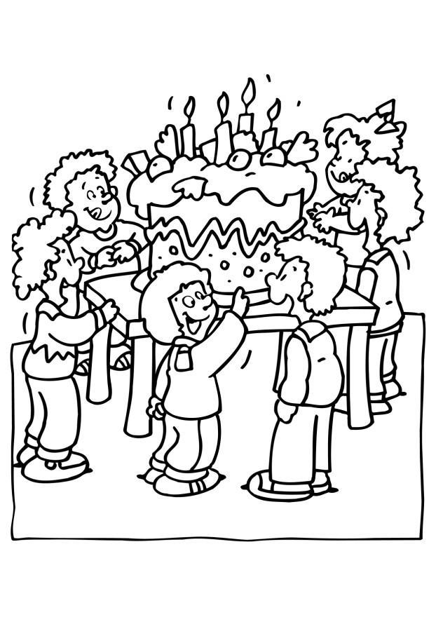 gA¢teau danniversaire Coloriage gA¢teau danniversaire