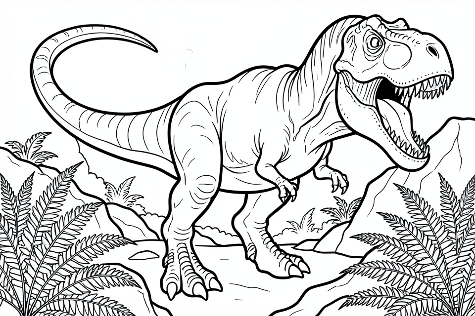 Coloriage giganotosaure