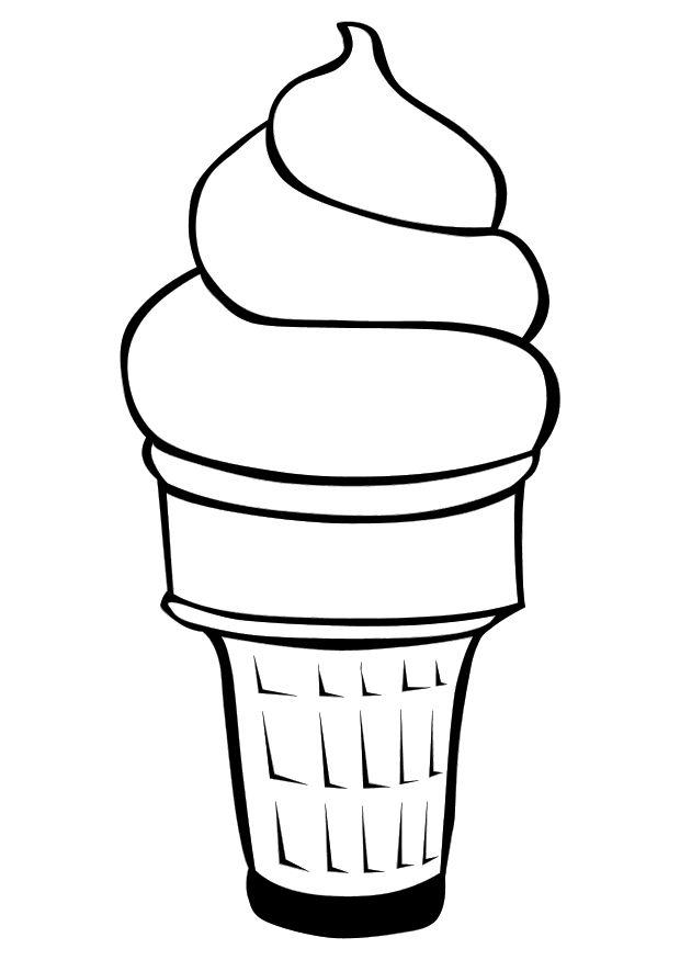 glace molle Coloriage glace molle