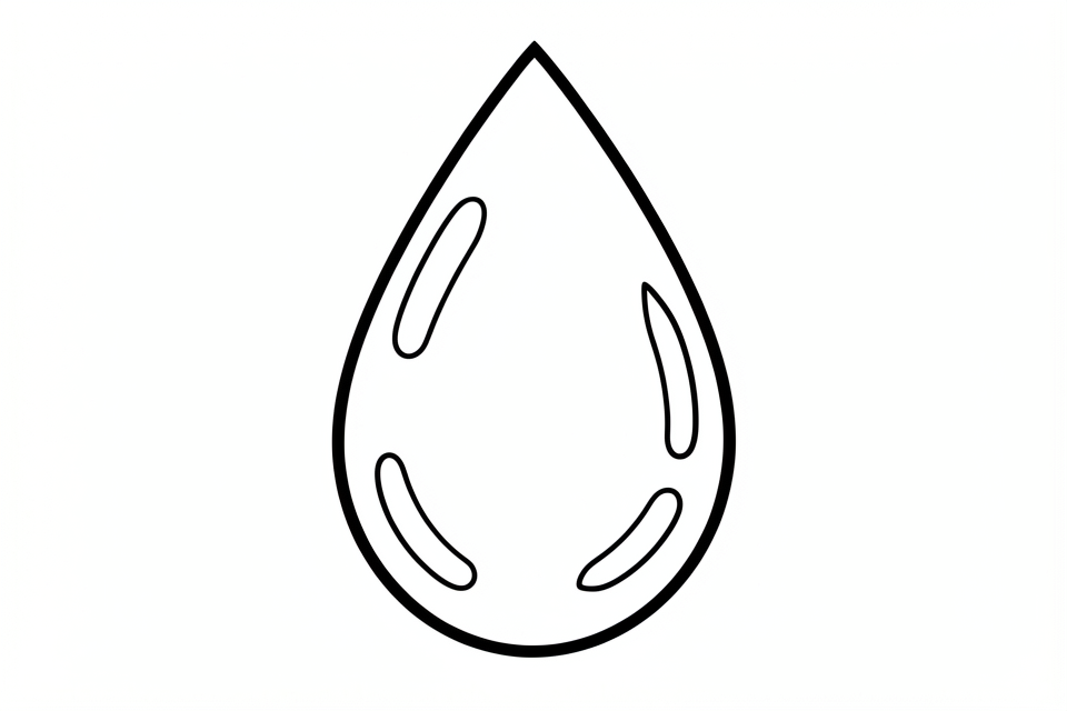 gouttelette d'eau Coloriage gouttelette d'eau