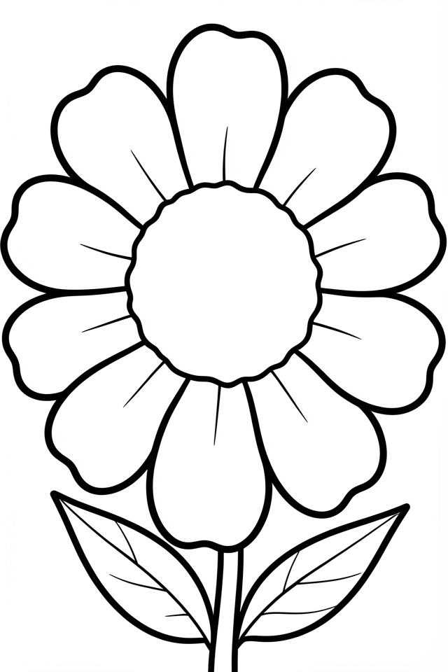 grande fleur Coloriage grande fleur