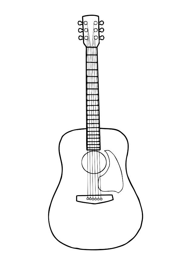 guitare Coloriage guitare