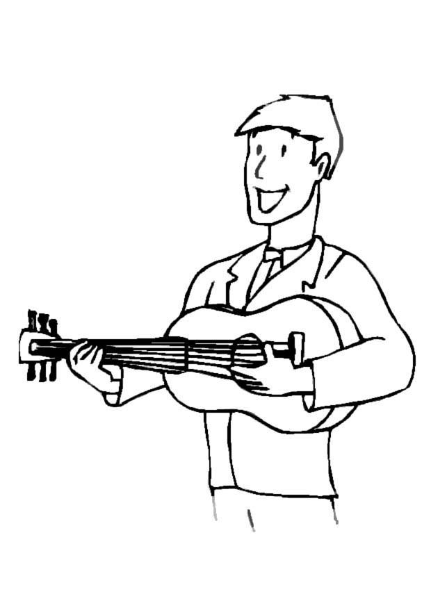 guitariste Coloriage guitariste