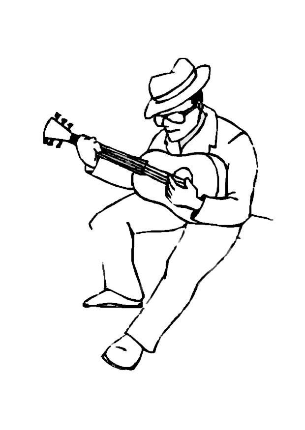 guitariste Coloriage guitariste