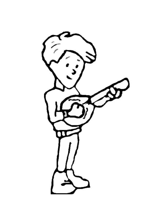 guitariste Coloriage guitariste