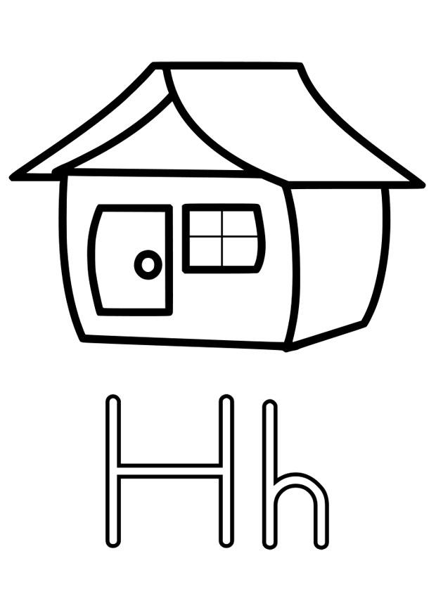 h Coloriage h