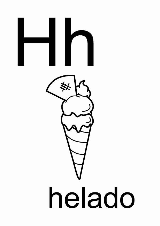 h Coloriage h