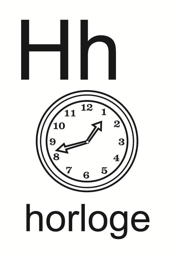 h Coloriage h