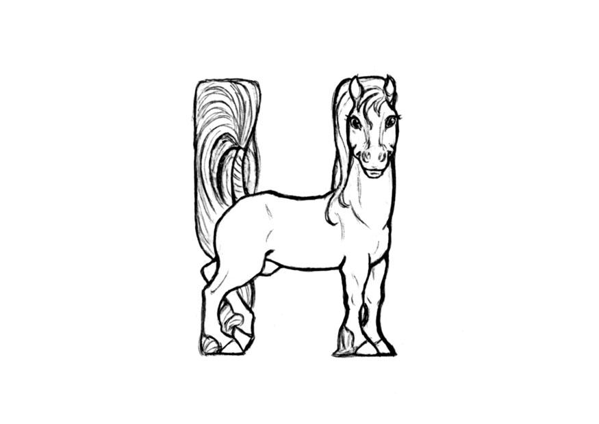 h-horse Coloriage h-horse