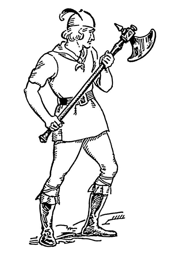 hache de guerre Coloriage hache de guerre