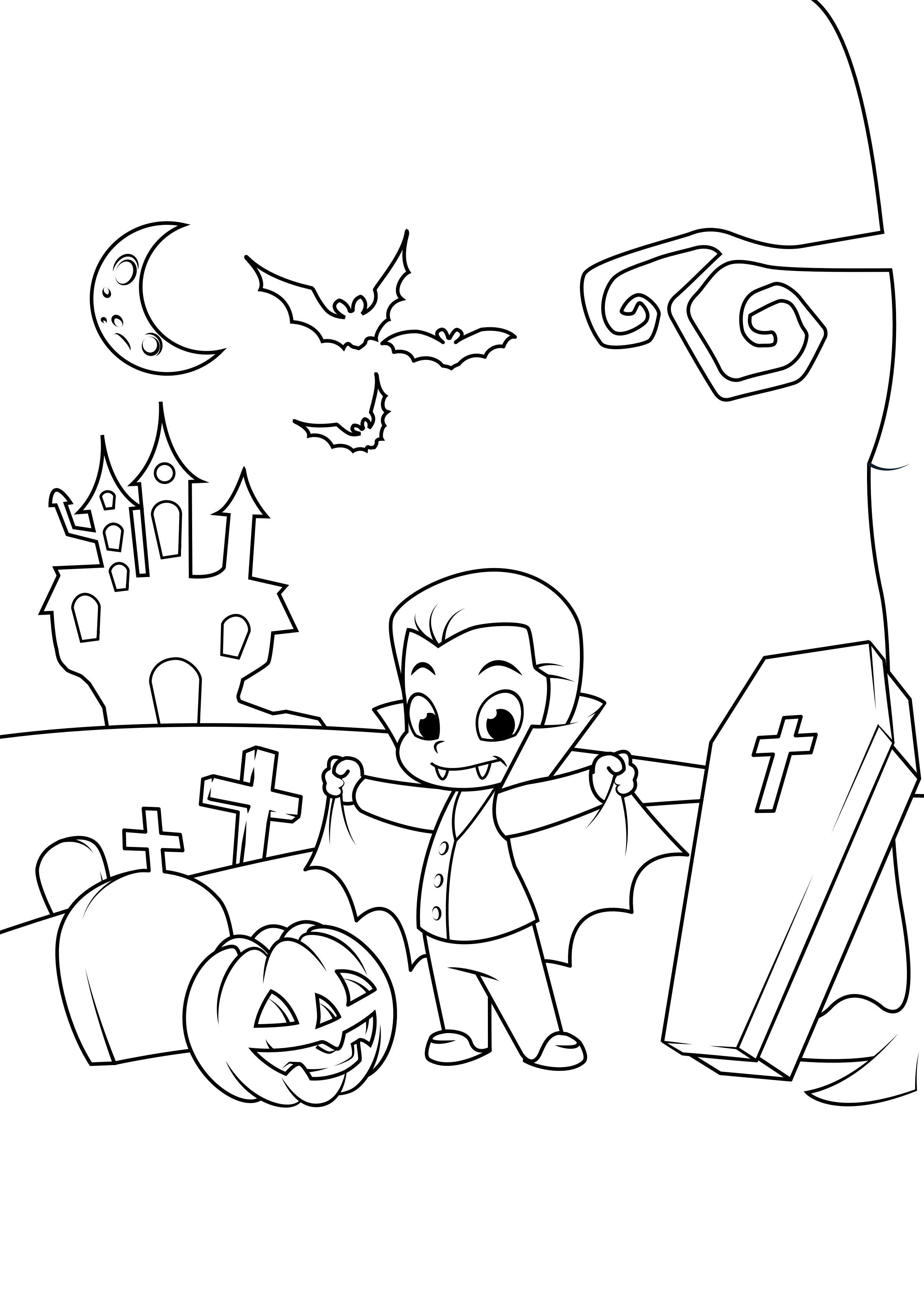 halloween dracula Coloriage halloween dracula