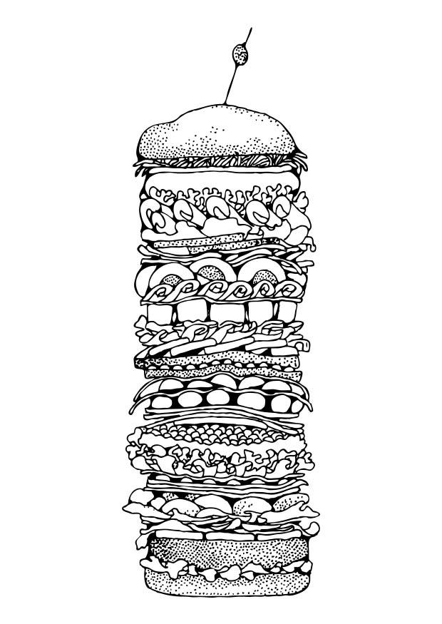 hamburger Coloriage hamburger
