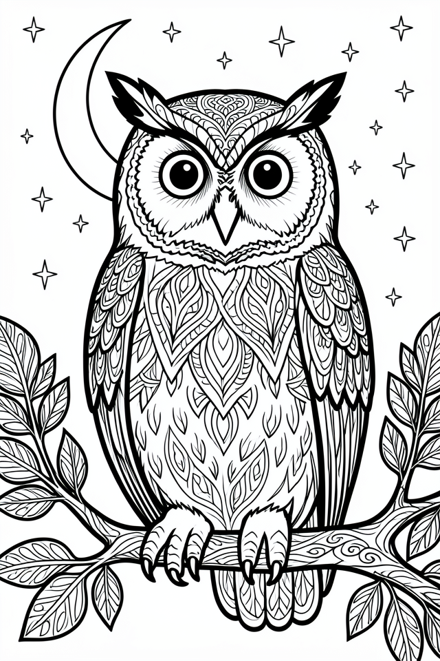 hibou Coloriage hibou