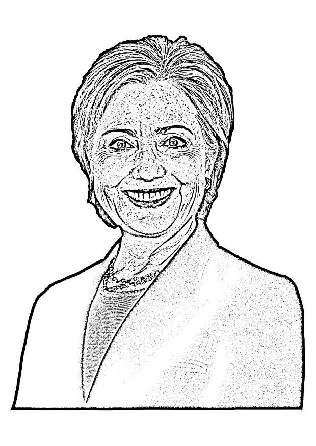 hillary clinton Coloriage hillary clinton
