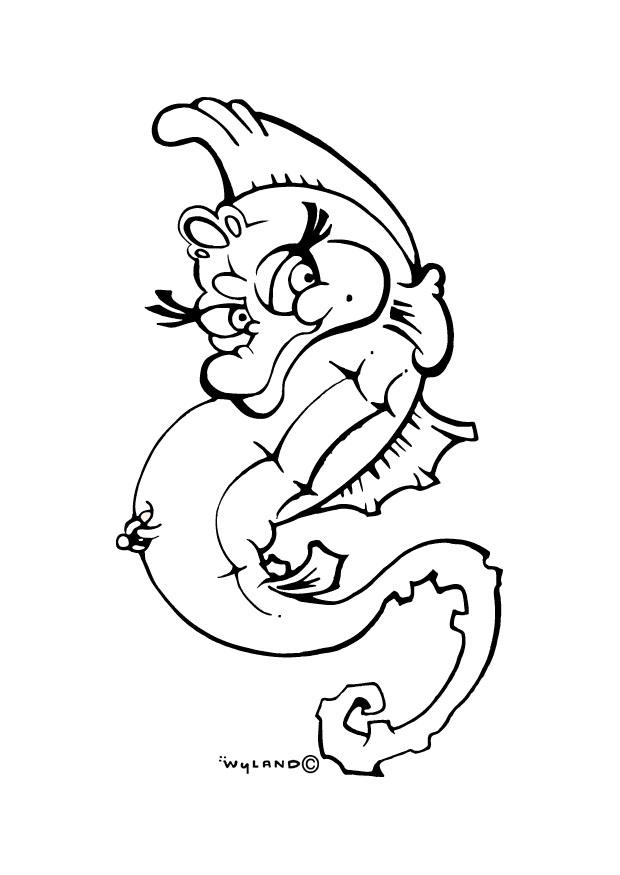 hippocampe Coloriage hippocampe