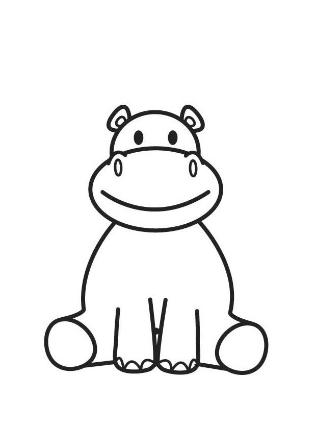 hippopotame Coloriage hippopotame