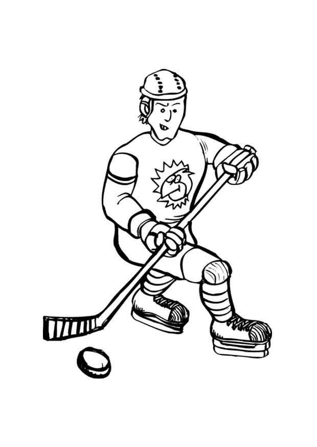hockey sur glace Coloriage hockey sur glace