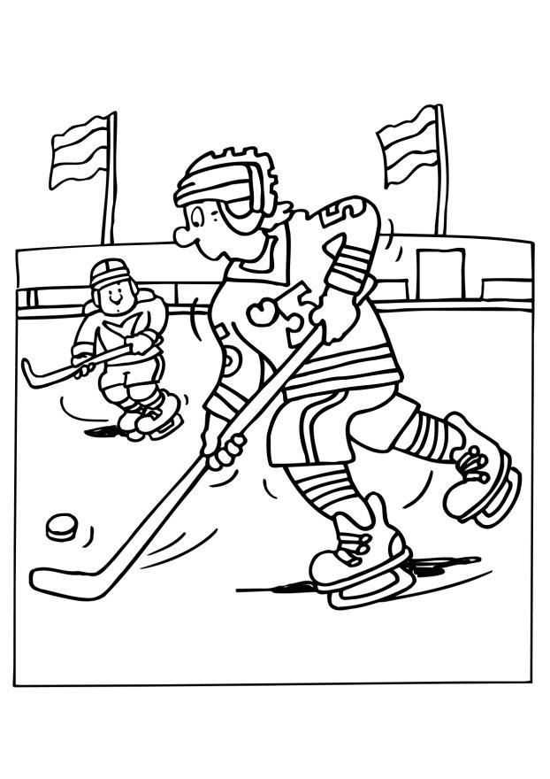 hockey sur glace Coloriage hockey sur glace
