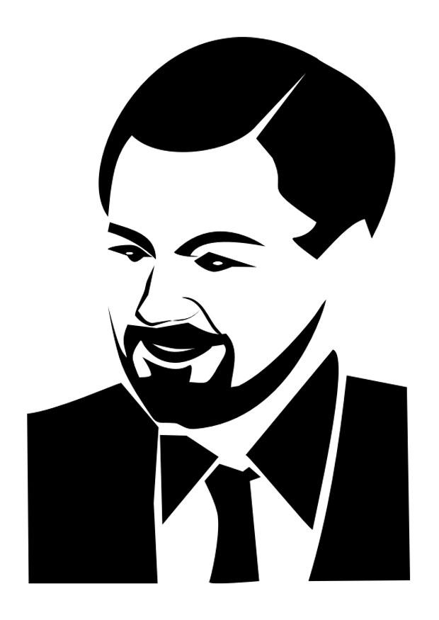 homme A la barbe Coloriage homme A la barbe