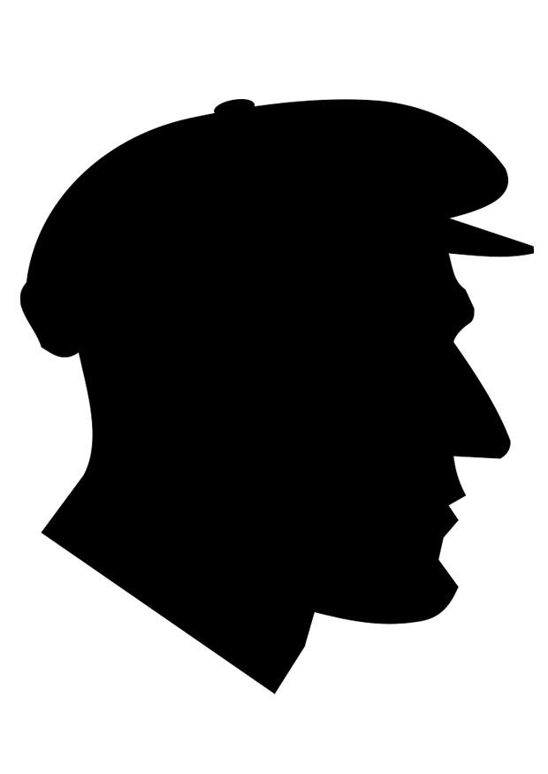 homme avec casquette Coloriage homme avec casquette