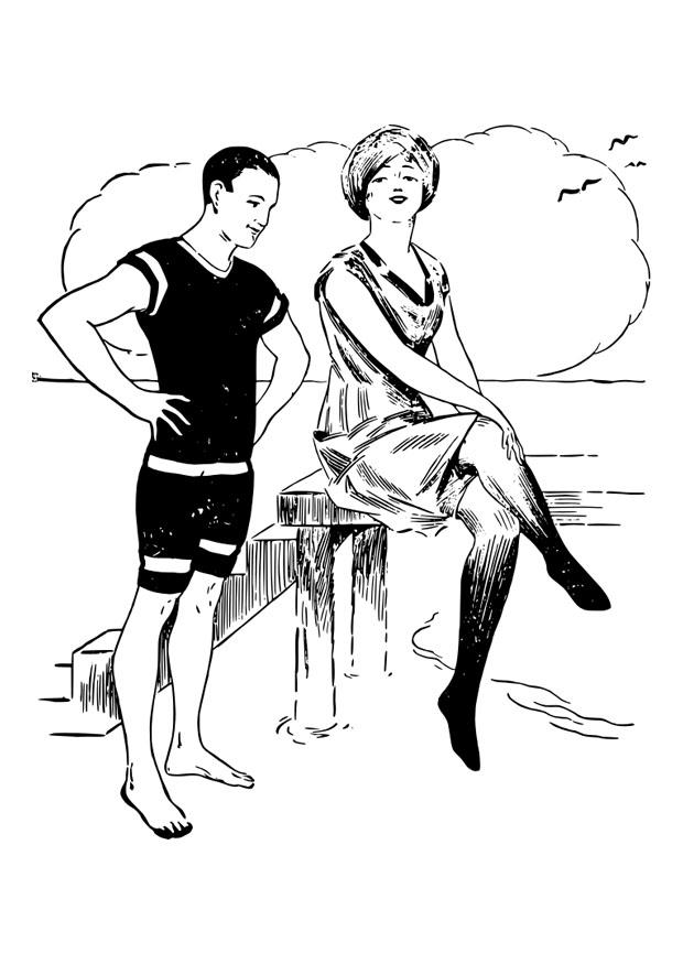 homme et femme Coloriage homme et femme