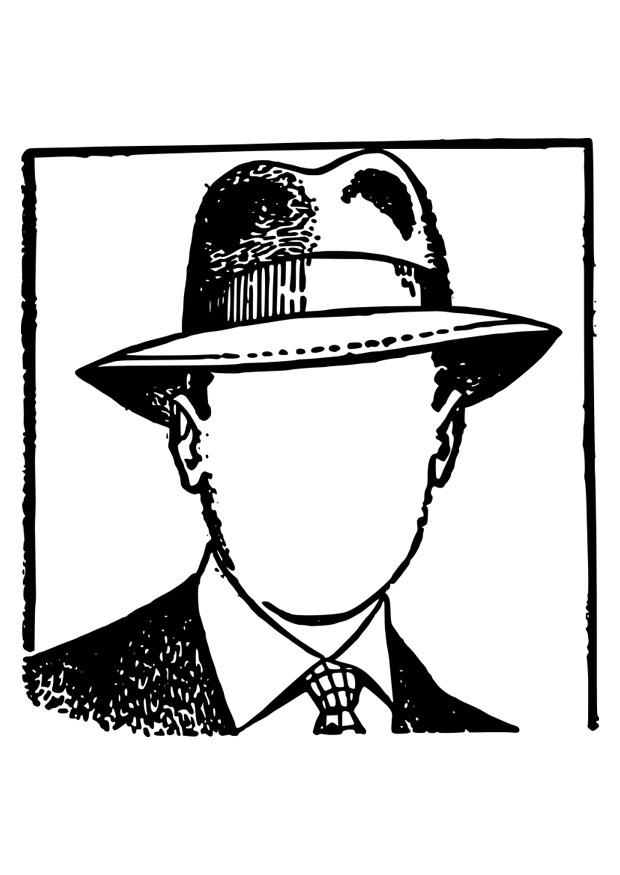 homme sans visage Coloriage homme sans visage