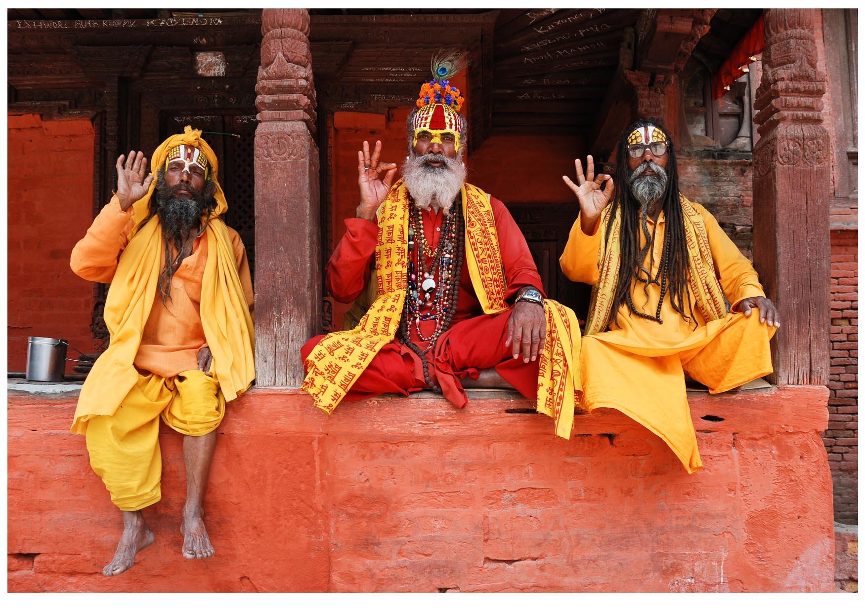 hommes sadus hindou au nepal Photo hommes sadus hindou au nepal