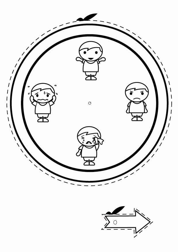 horloges avec A©motions - garA§ons Coloriage horloges avec A©motions - garA§ons