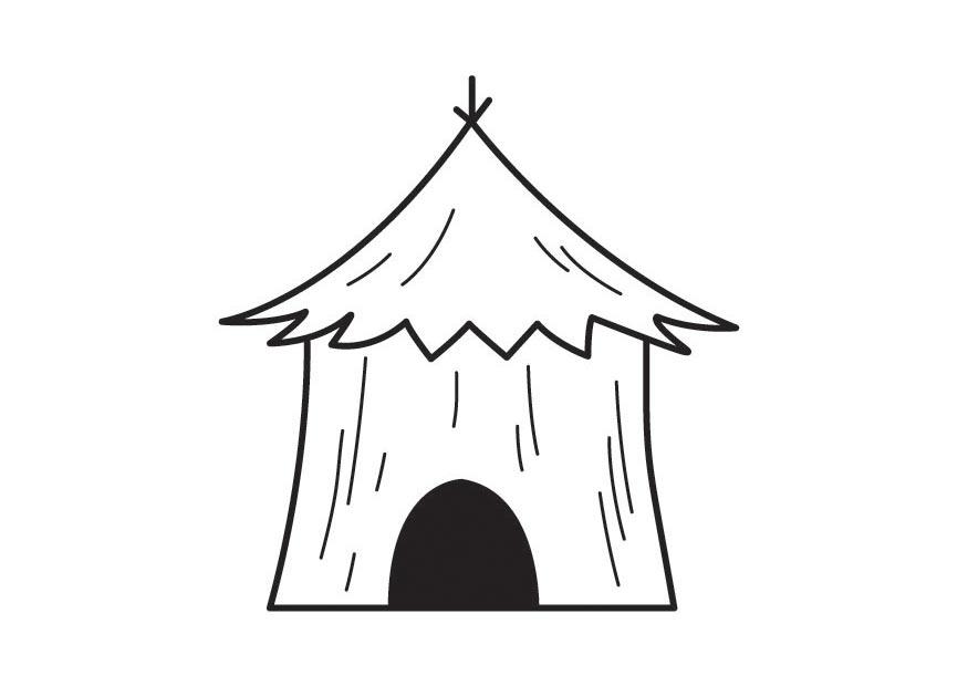 hutte Coloriage hutte